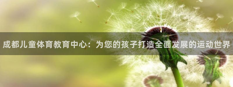 成都儿童体育教育中心：为您的孩子打造全面发展的运动世界